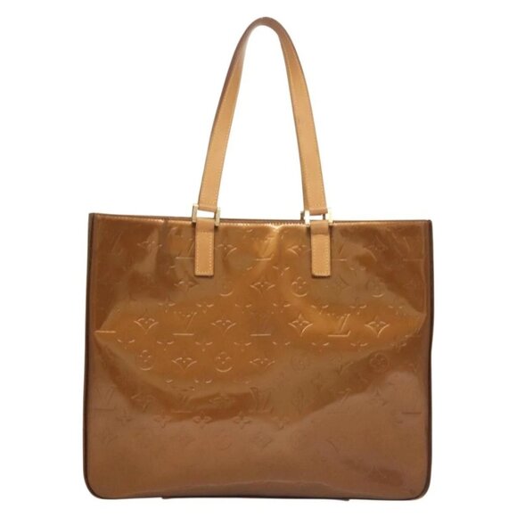 LOUIS VUITTON Monogram Vernis Columbus Tote Bag Bronze M91134 LV Auth BA3836 - Picture 2 of 16